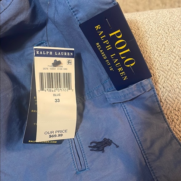 Polo by Ralph Lauren Blue Flat Front Shorts - Picture 4 of 4